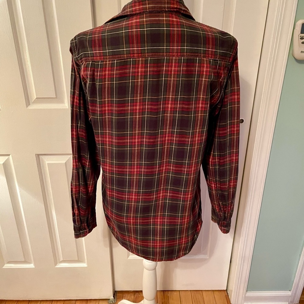 🎅 Ralph Lauren Denim & Supply red green & white cotton flannel style shirt S/P - Picture 4 of 6